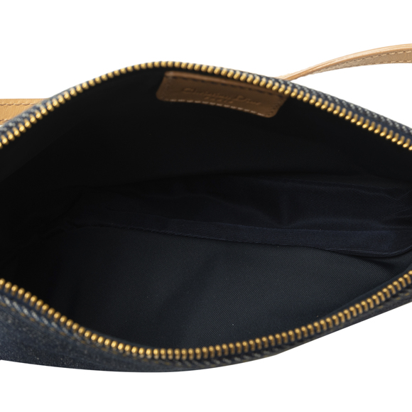 Pre-Loved Dior Denim Saddle Pochette - Picture 5 of 9